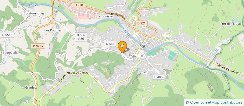 localisation de l'entreprise GITE DE LA LAUZE  ESPALION