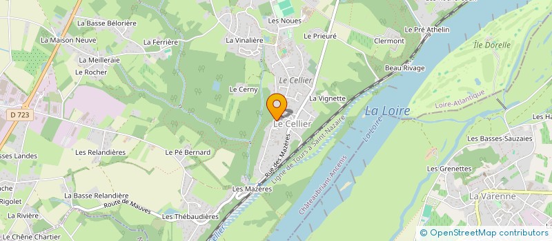 localisation de l'entreprise GITE DES COULEES  LE CELLIER