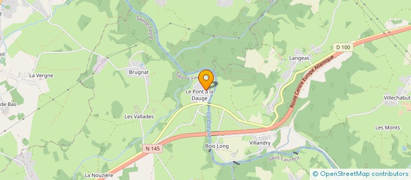 localisation de l'entreprise GITE DES DAUGES à SAINTE-FEYRE