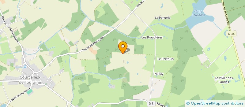 localisation de l'entreprise GITE DES MILLE PLANTES  COURCELLES-DE-TOURAINE