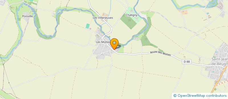 localisation de l'entreprise GITE DES MOTTES  SAINT-JEAN-DE-BEUGNE