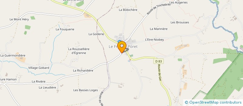 localisation de l'entreprise GITE DES POMMIERS  LE FRESNE-PORET