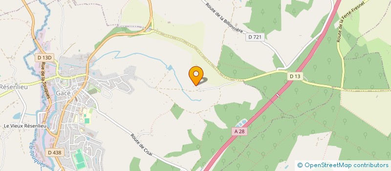 localisation de l'entreprise GITE DOMAINE DES MOLIERES à GACE