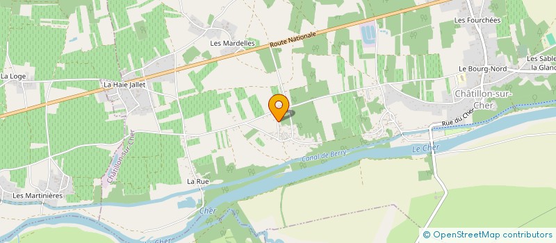 localisation de l'entreprise GITE DU BOIS  CHATILLON-SUR-CHER