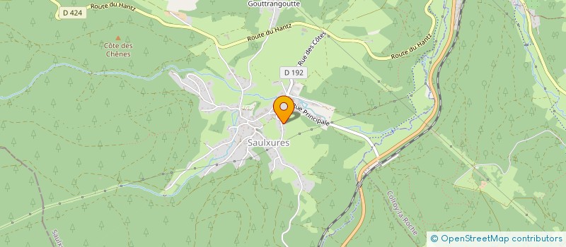 localisation de l'entreprise GITE DU GROS POMMIER  SAULXURES