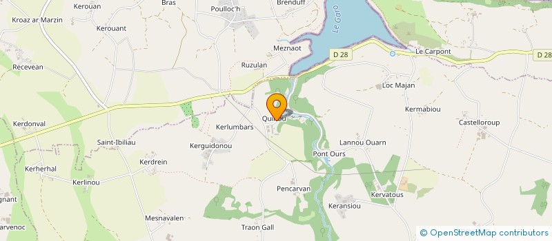 localisation de l'entreprise GITE DU QUINOU  PLOUGUIN