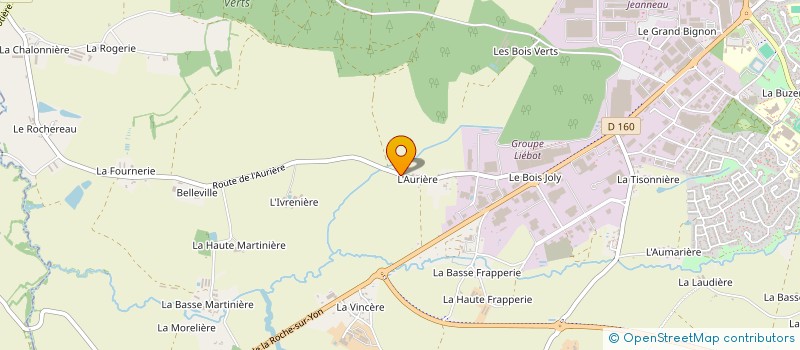 localisation de l'entreprise GITE L'AURIERE à LES HERBIERS
