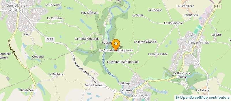 localisation de l'entreprise GITE LA CHEVECHE  TREIZE-VENTS