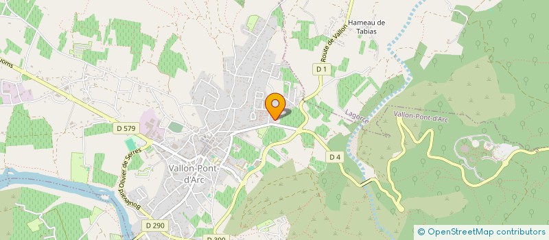 localisation de l'entreprise GITE LA FORGE ET LE VIEUX CHENE à VALLON-PONT-D'ARC
