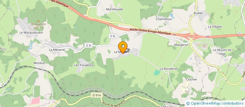 localisation de l'entreprise GITE LA MAISON FLEURIE  SAINT-SULPICE-LE-GUERETOIS