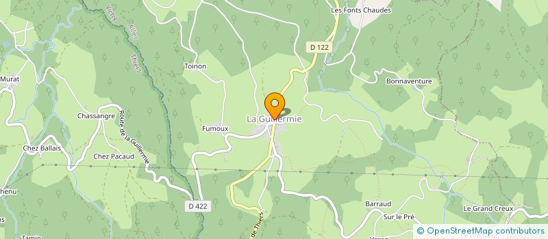 localisation de l'entreprise GITE LES COCCINELLES  LA GUILLERMIE