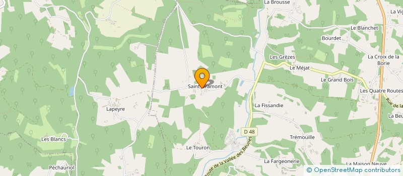 localisation de l'entreprise GITE NATURE 24  SAINT-GENIES