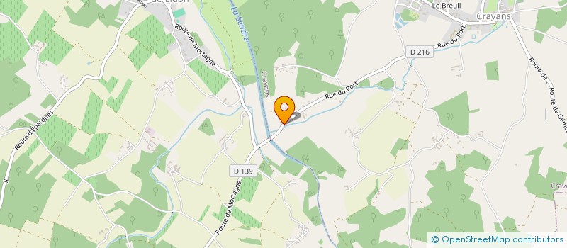 localisation de l'entreprise GITE ROCHELLIER  CRAVANS