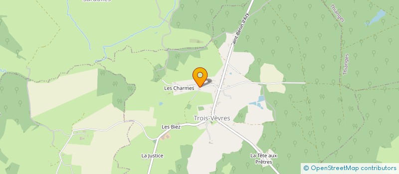 localisation de l'entreprise GITE RURAL LES CHARMES  TROIS-VEVRES