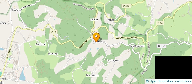 localisation de l'entreprise GITE VERNOUX ZEN  VERNOUX-EN-VIVARAIS