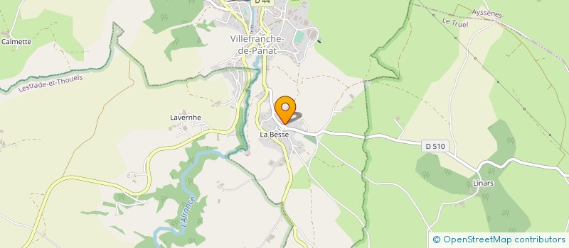 localisation de l'entreprise GITES A LA BESSE  VILLEFRANCHE-DE-PANAT