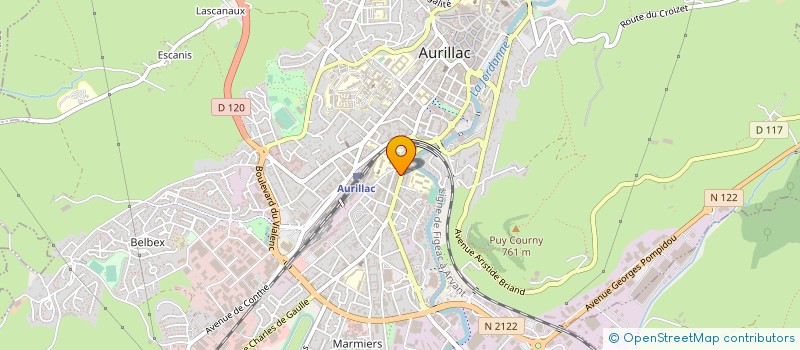 localisation de l'entreprise GITES DE FRANCE CANTAL à AURILLAC