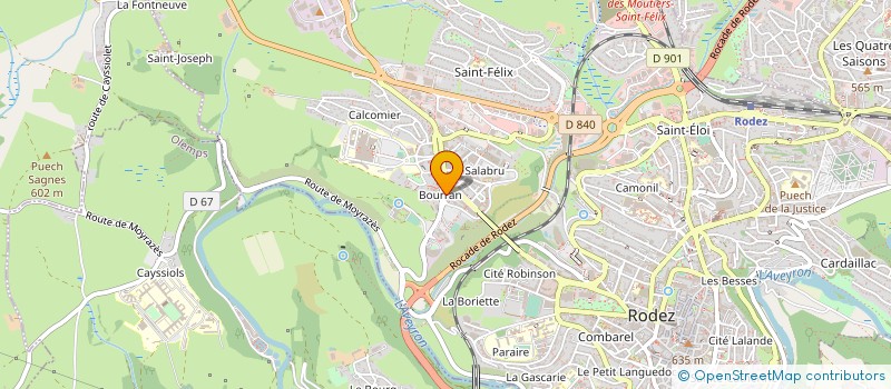 localisation de l'entreprise GITES DE FRANCE RESERVATION ALTG à RODEZ