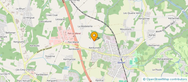 localisation de l'entreprise GITES DE KERDUROD  GUIDEL