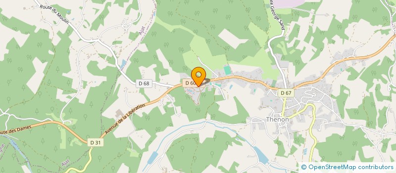 localisation de l'entreprise GITES DE L'OREE DU BOIS  THENON