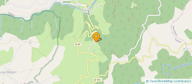 localisation de l'entreprise GITES DE LA BASTIDE  TREVES