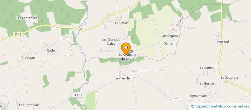 localisation de l'entreprise GITES DE LA CHAPELLE DU BOUIX  GUILLIERS