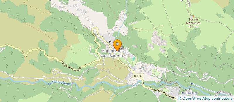 localisation de l'entreprise GITES DE LA PRADE  MONTPEZAT-SOUS-BAUZON