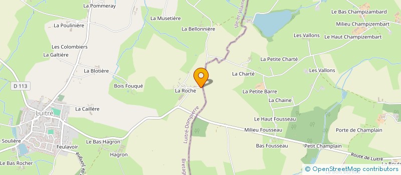 localisation de l'entreprise GITES DE LA ROCHE  LUITRE-DOMPIERRE