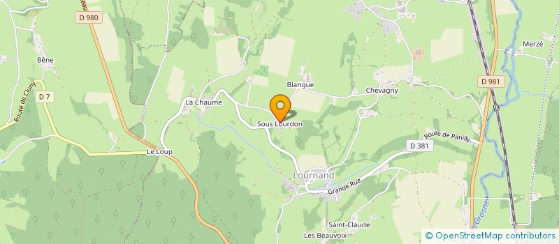 localisation de l'entreprise GITES EN BOURGOGNE  LOURNAND