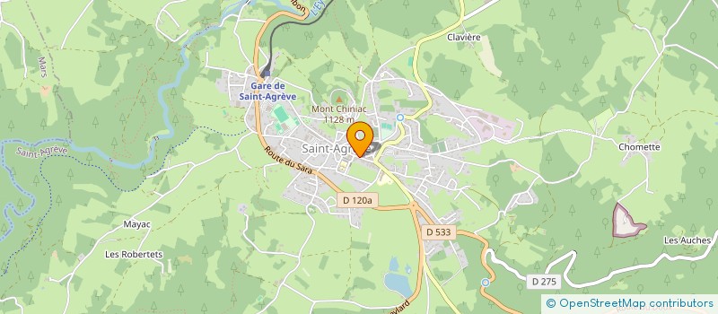 localisation de l'entreprise GITES PAGELS RAYOLS  SAINT-AGREVE