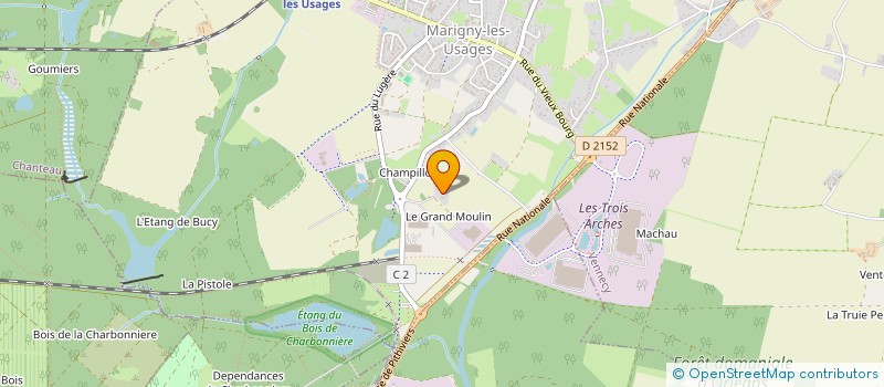 localisation de l'entreprise GIUDAN à MARIGNY-LES-USAGES