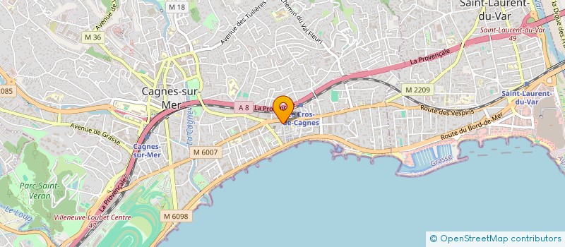 localisation de l'entreprise GIUNSSANI à CAGNES-SUR-MER