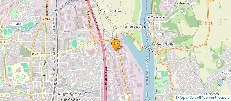 localisation de l'entreprise GIUSEPPE'SOLE  VILLEFRANCHE-SUR-SAONE