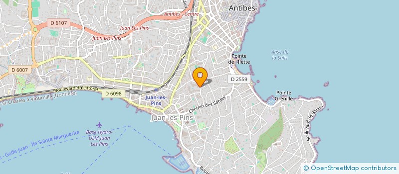 localisation de l'entreprise GIUST'IMMO à ANTIBES