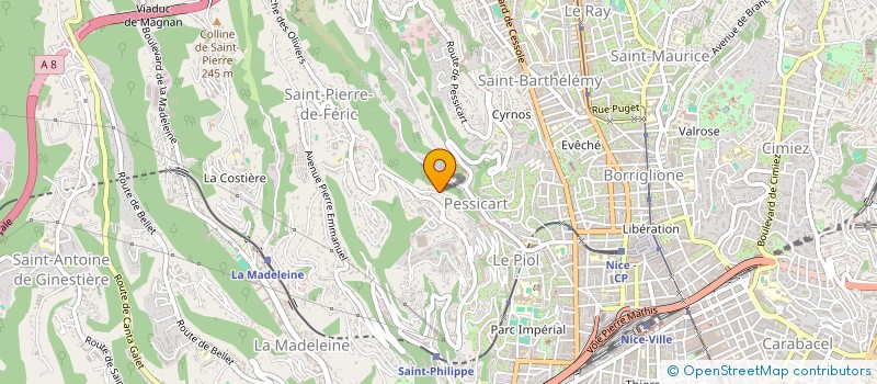 localisation de l'entreprise GIUSTINI IMMO à NICE
