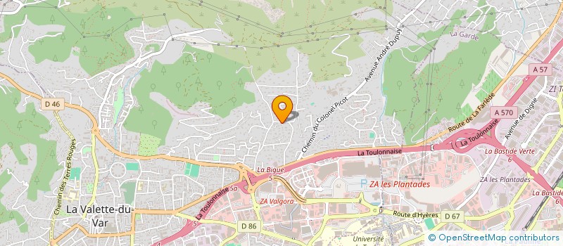 localisation de l'entreprise GIUSTO à LA VALETTE-DU-VAR