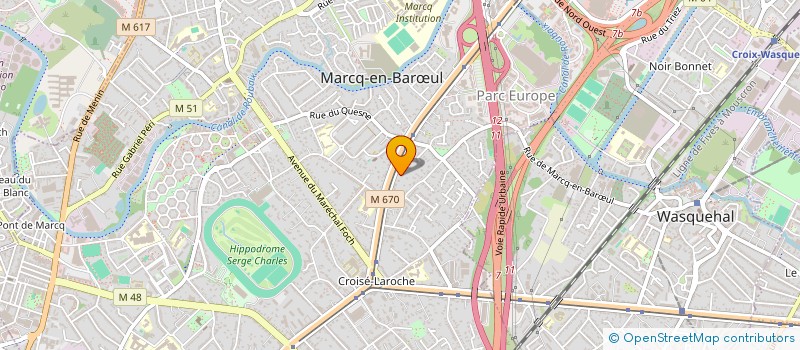 localisation de l'entreprise GIVAGO GESTION à MARCQ-EN-BARŒUL