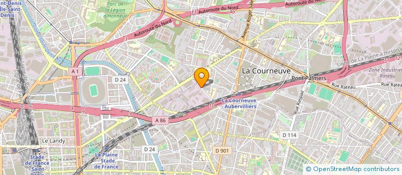 localisation de l'entreprise GIVE ME THE LIGHT à LA COURNEUVE