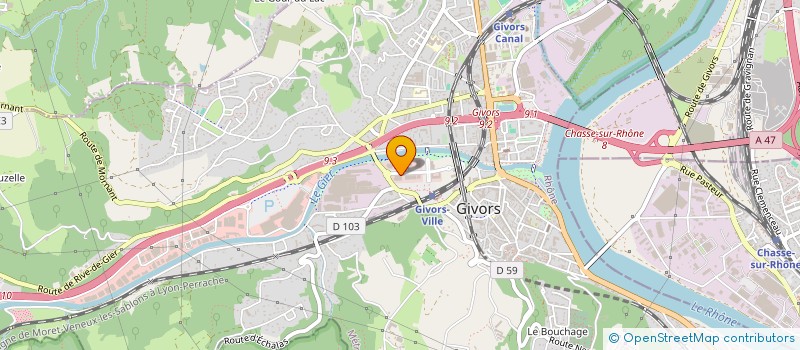 localisation de l'entreprise GIVORS AUTOMOBILES SAS à GIVORS