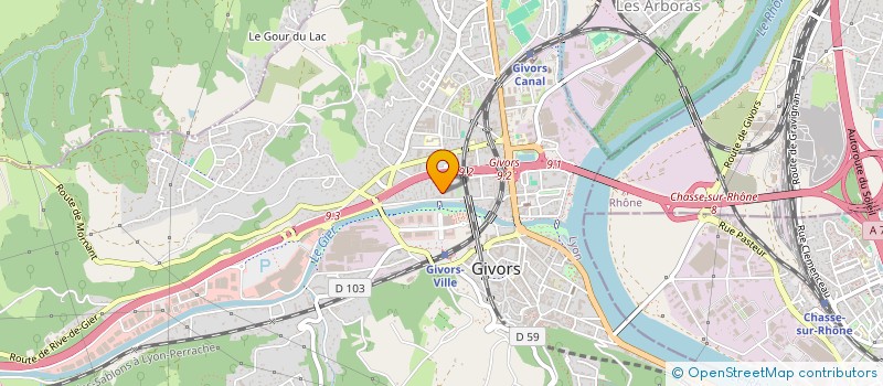 localisation de l'entreprise GIVORS CARROSSERIE  GIVORS