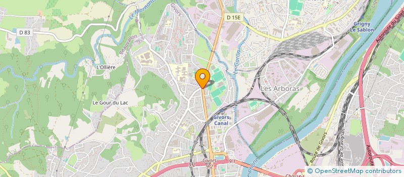 localisation de l'entreprise GIVORS ENTRETIEN ET SERVICES AUTOMOBILES  GIVORS