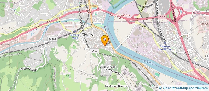 localisation de l'entreprise GIVORS MECANIQUE AUTO à GIVORS