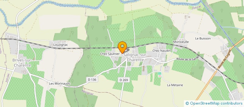 localisation de l'entreprise GIWANA LOKA  SALIGNAC-SUR-CHARENTE