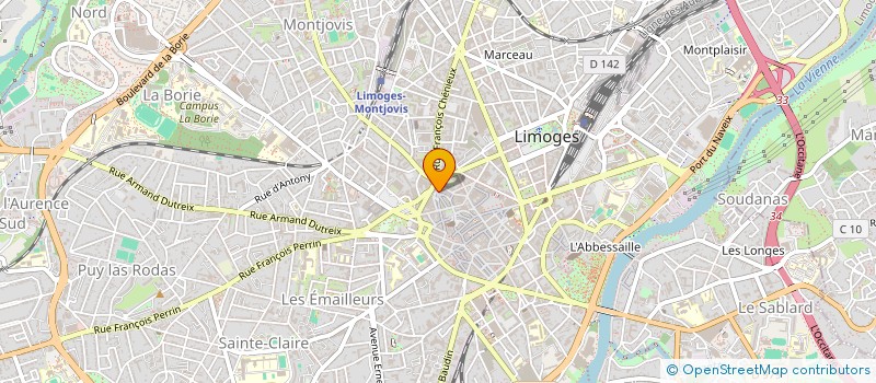 localisation de l'entreprise GIYAN à LIMOGES
