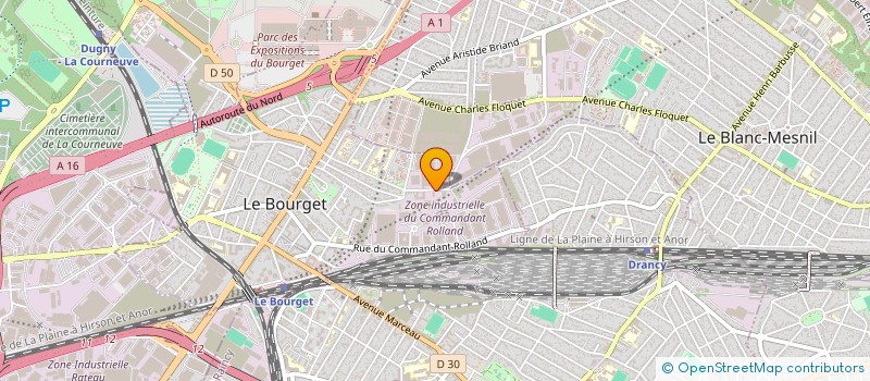 localisation de l'entreprise GIZENES à LE BOURGET