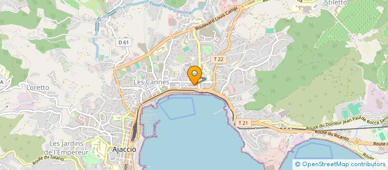 localisation de l'entreprise GJ à AJACCIO