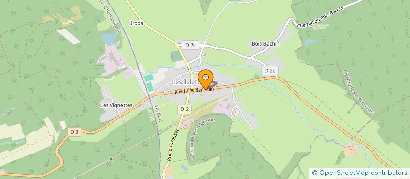 localisation de l'entreprise GJ à LES ISLETTES