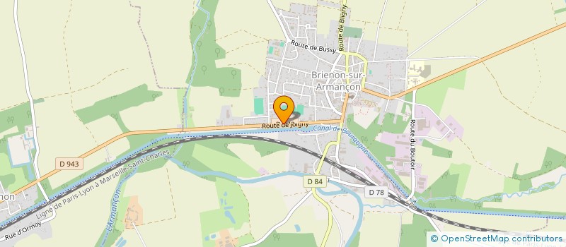 localisation de l'entreprise GJ BRIENON  BRIENON-SUR-ARMANCON