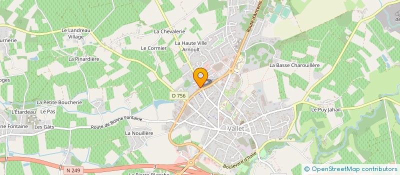 localisation de l'entreprise GJ COIFFURE à VALLET
