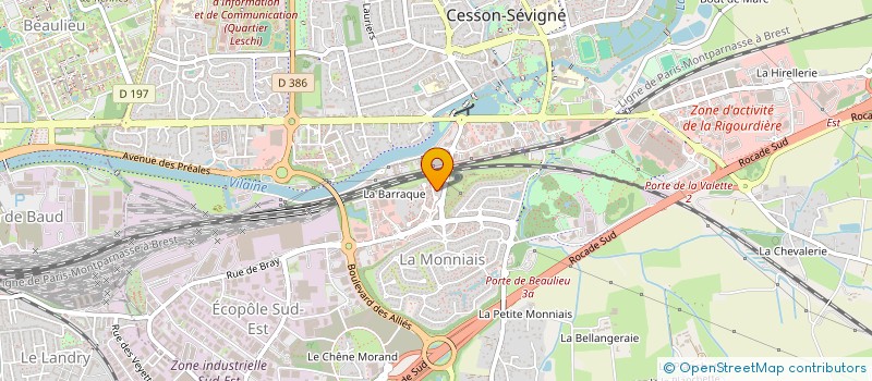 localisation de l'entreprise GJ DEVELOPPEMENT à CESSON-SEVIGNE